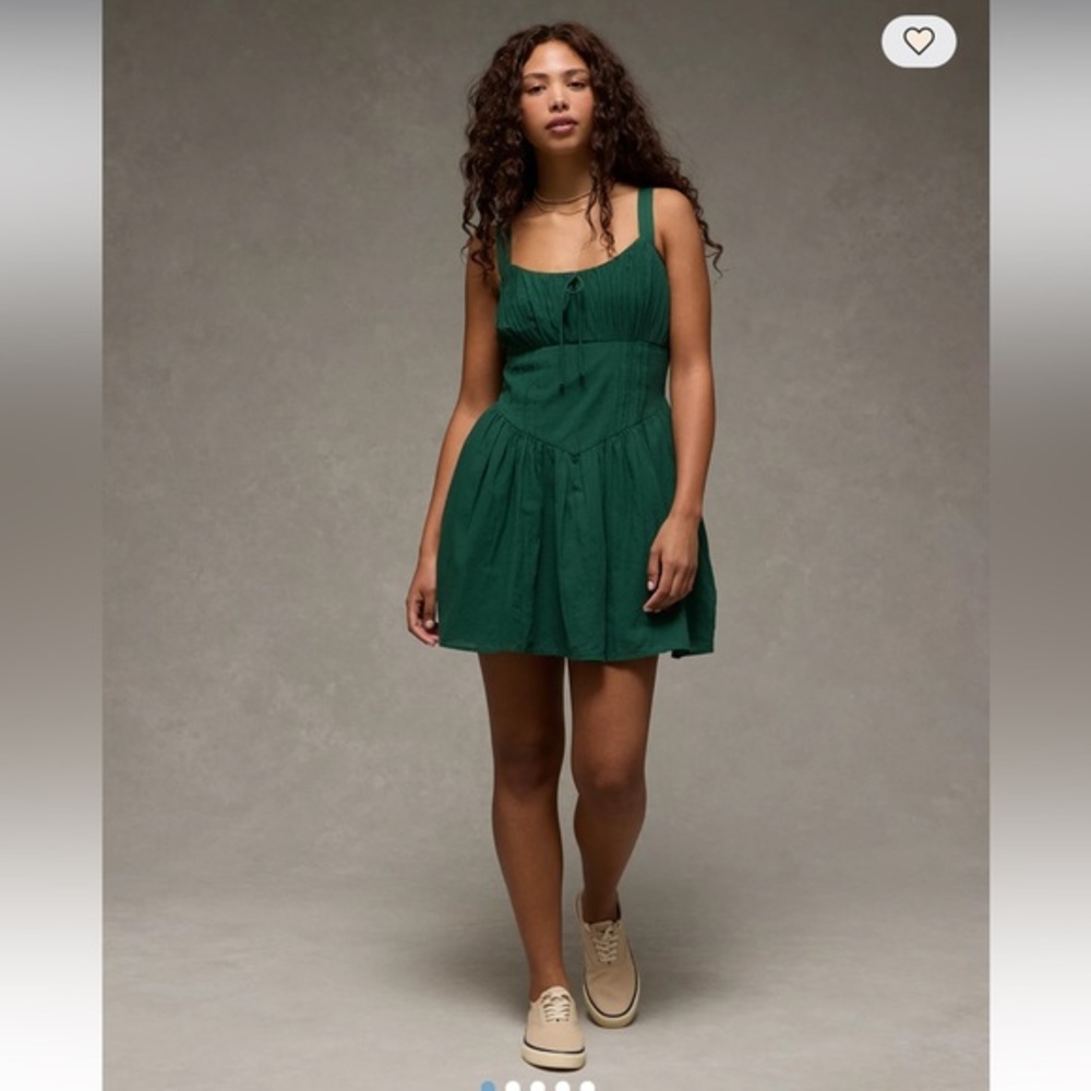 NWT AE Tie Front Corset Mini Dress